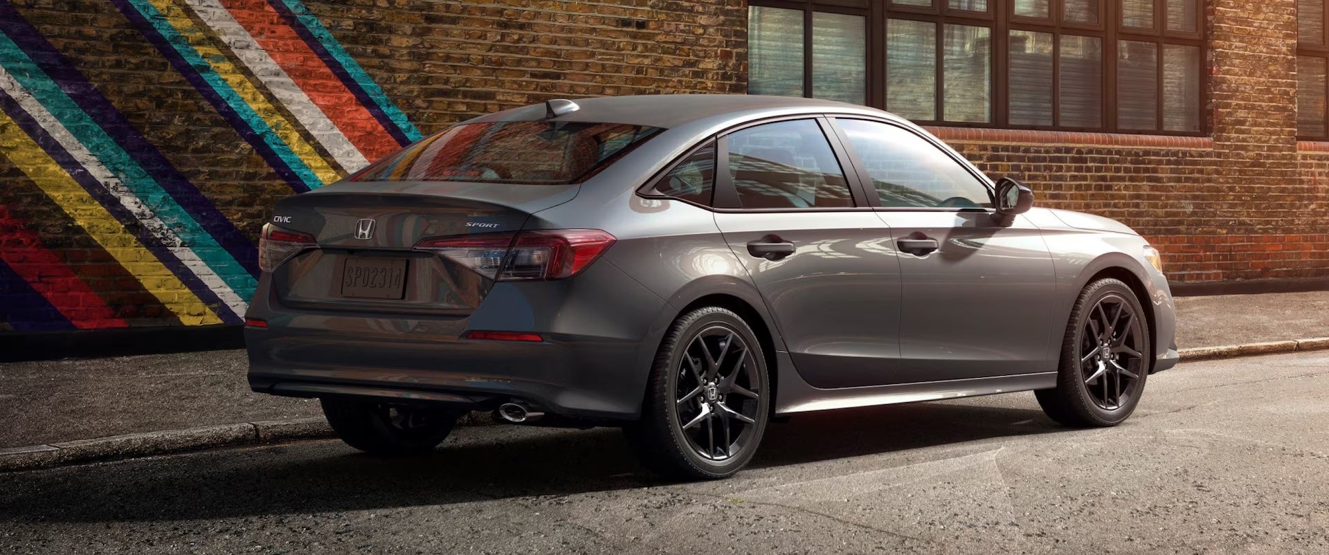 Back bumper of gray 2026 Honda Civic near Cambridge