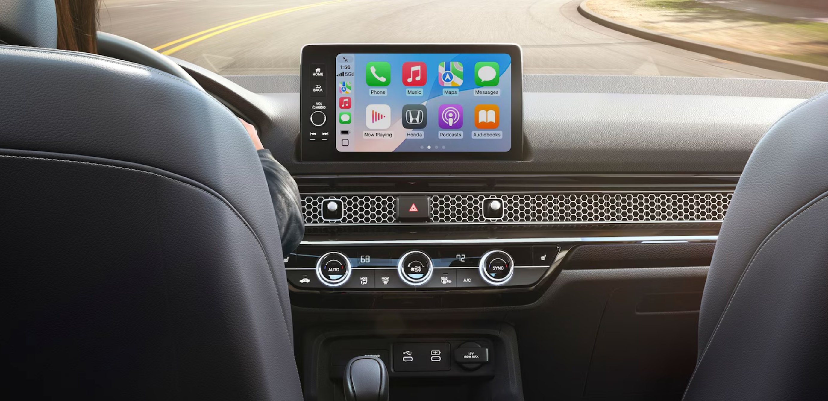 Infotainment System of the 2026 Honda Civic Hatchback for sale near Cambridge